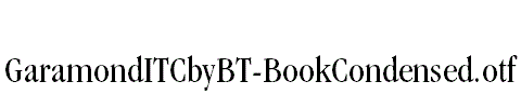 GaramondITCbyBT-BookCondensed