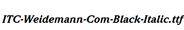 ITC-Weidemann-Com-Black-Italic