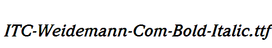 ITC-Weidemann-Com-Bold-Italic