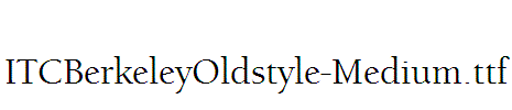 ITCBerkeleyOldstyle-Medium