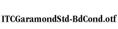 ITCGaramondStd-BdCond