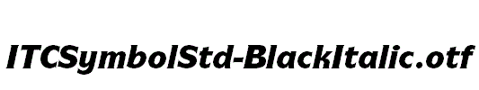 ITCSymbolStd-BlackItalic