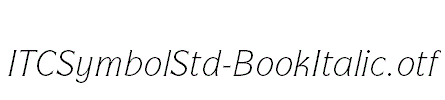 ITCSymbolStd-BookItalic