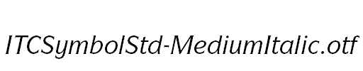 ITCSymbolStd-MediumItalic