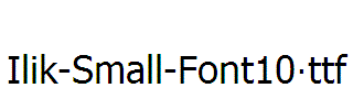 Ilik-Small-Font10