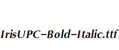 IrisUPC-Bold-Italic