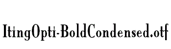 ItingOpti-BoldCondensed