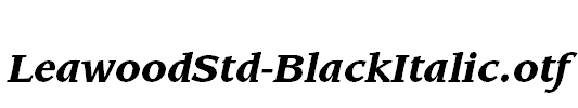 LeawoodStd-BlackItalic