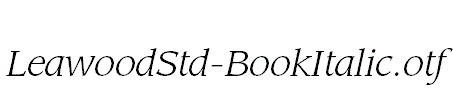 LeawoodStd-BookItalic