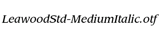 LeawoodStd-MediumItalic