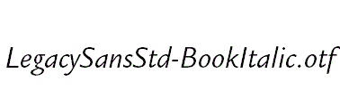 LegacySansStd-BookItalic