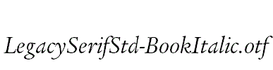 LegacySerifStd-BookItalic