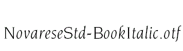 NovareseStd-BookItalic