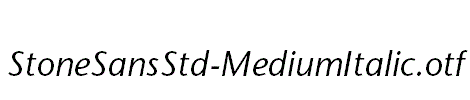 StoneSansStd-MediumItalic