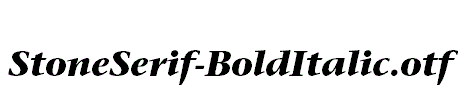 StoneSerif-BoldItalic