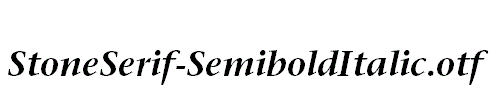 StoneSerif-SemiboldItalic