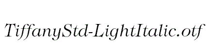 TiffanyStd-LightItalic