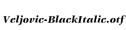 Veljovic-BlackItalic