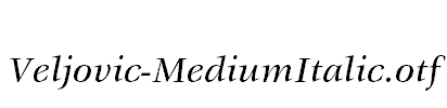 Veljovic-MediumItalic