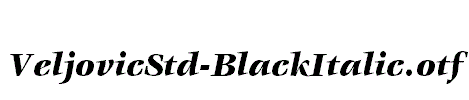 VeljovicStd-BlackItalic