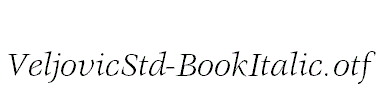 VeljovicStd-BookItalic