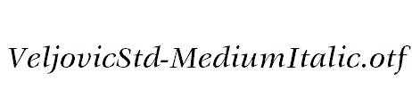 VeljovicStd-MediumItalic