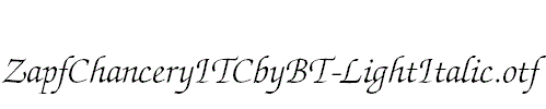 ZapfChanceryITCbyBT-LightItalic