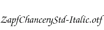 ZapfChanceryStd-Italic