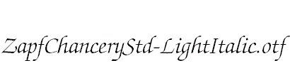 ZapfChanceryStd-LightItalic