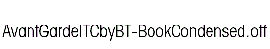 AvantGardeITCbyBT-BookCondensed