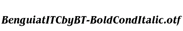 BenguiatITCbyBT-BoldCondItalic