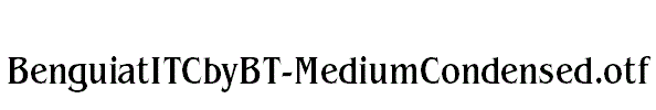 BenguiatITCbyBT-MediumCondensed