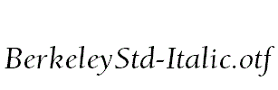 BerkeleyStd-Italic