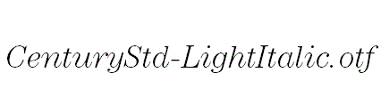 CenturyStd-LightItalic