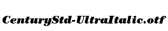 CenturyStd-UltraItalic