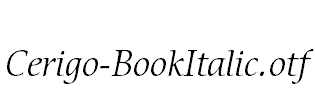 Cerigo-BookItalic