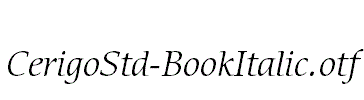 CerigoStd-BookItalic