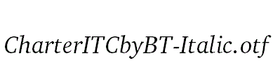 CharterITCbyBT-Italic