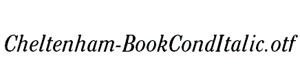 Cheltenham-BookCondItalic