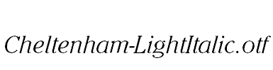 Cheltenham-LightItalic