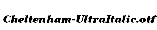 Cheltenham-UltraItalic