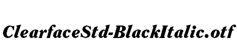 ClearfaceStd-BlackItalic