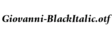 Giovanni-BlackItalic