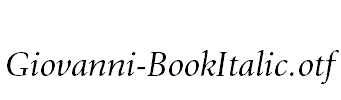 Giovanni-BookItalic