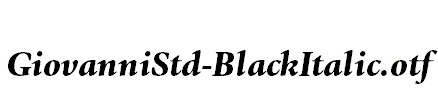 GiovanniStd-BlackItalic