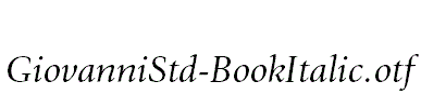 GiovanniStd-BookItalic