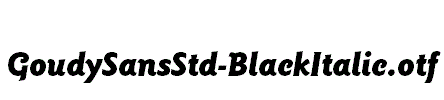 GoudySansStd-BlackItalic