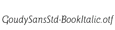 GoudySansStd-BookItalic