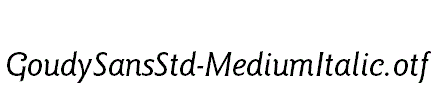 GoudySansStd-MediumItalic