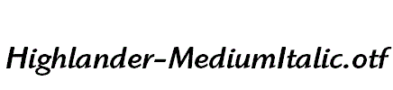 Highlander-MediumItalic